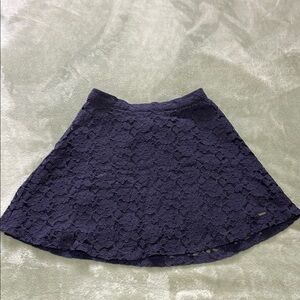 Hollister navy lace a-line skirt size S